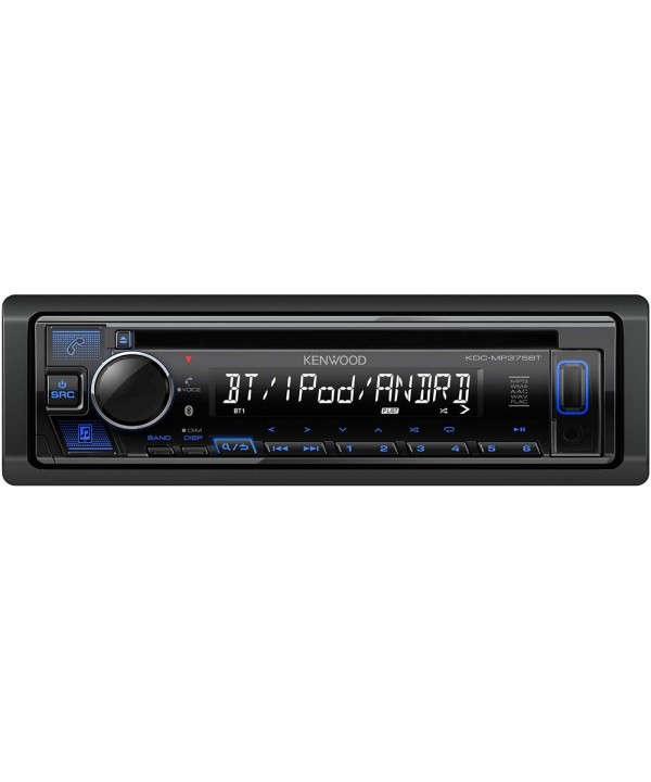 Reproductor de CD Automotriz Kenwood KDC-MP375BT con Bluetooth/USB - Negro