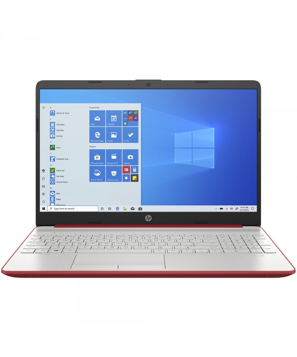 Notebook HP 15-dw0083wm de 15.6" HD con Intel Pentium Silver N5030/4GB RAM/128GB SSD/W10 - Scarlet Red