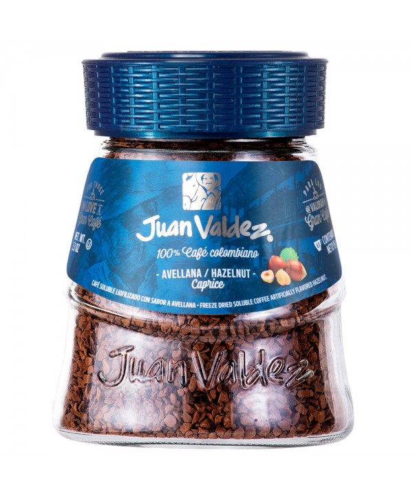 Café Soluble Liofilizado Juan Valdez sabor a Avellana - 95g