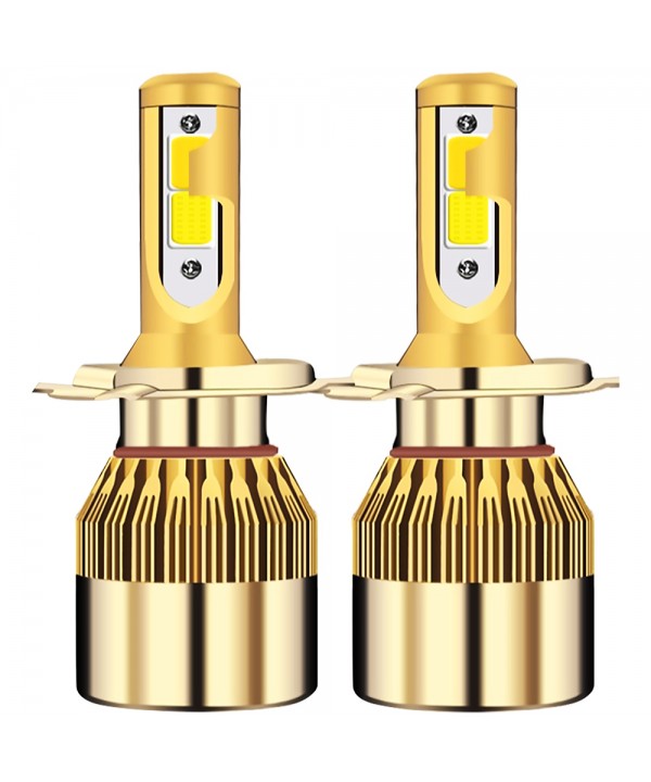 Lámpara LED Headling Authentic Lights H4 para Automóvil 38W/6000Lm - Dorado