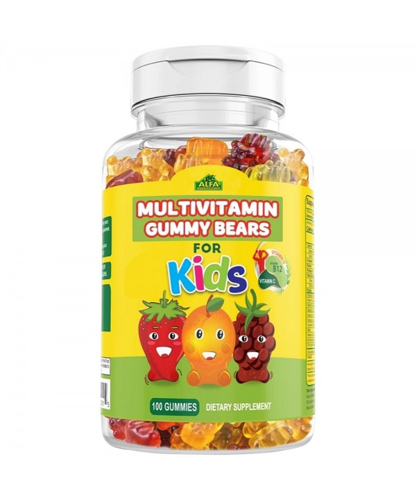 Suplemento Alfa Multivitamin Gummy Bears for Kids - 100 Gomas Masticables (0015)